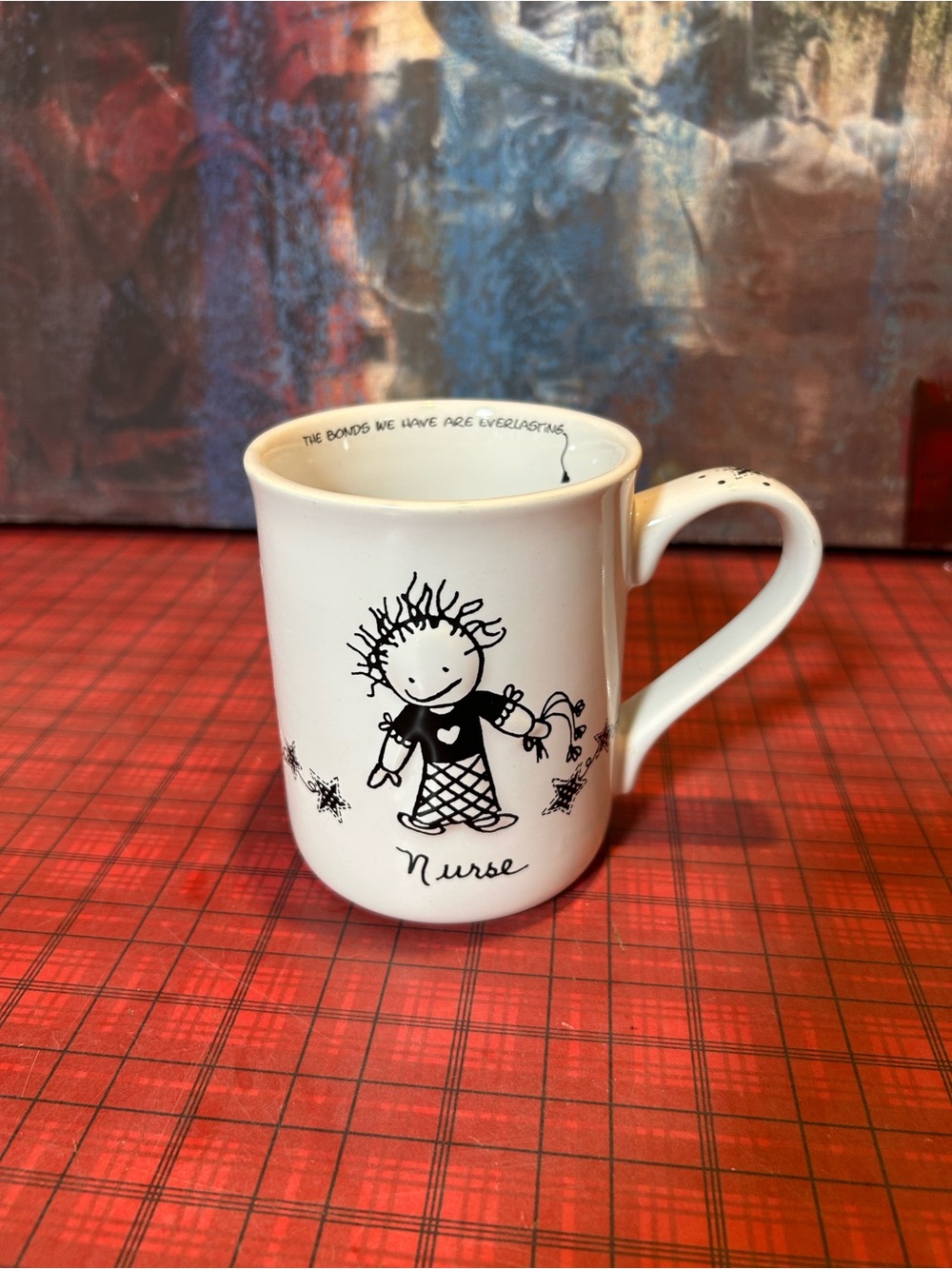 Nurse Coffee Mug Children Of The Inner Light Marci Art Design Black White 16 Oz